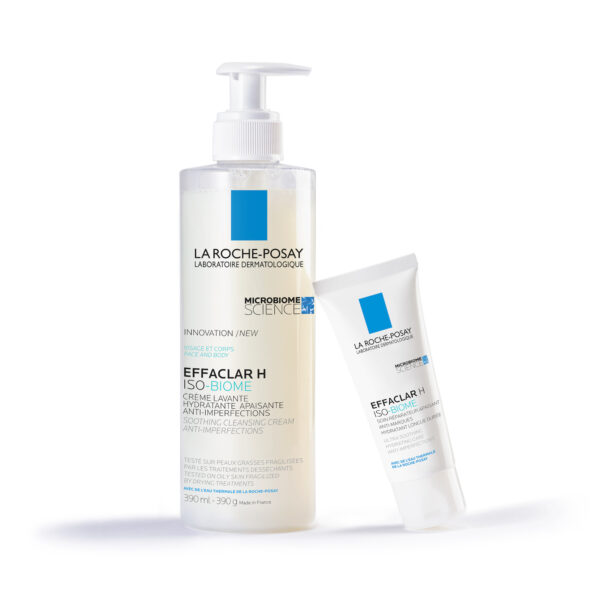 La-Roche-Posay EFFACLAR H ISO-BIOME Crème Nettoyante | Peau sèche à tendance acnéique | 200ml